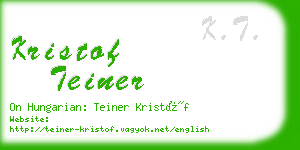 kristof teiner business card